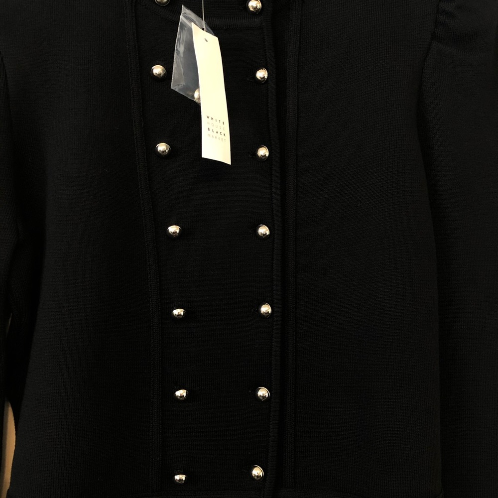 WHBM Double Breasted Military Sweater Jacket - Picture 5 of 8